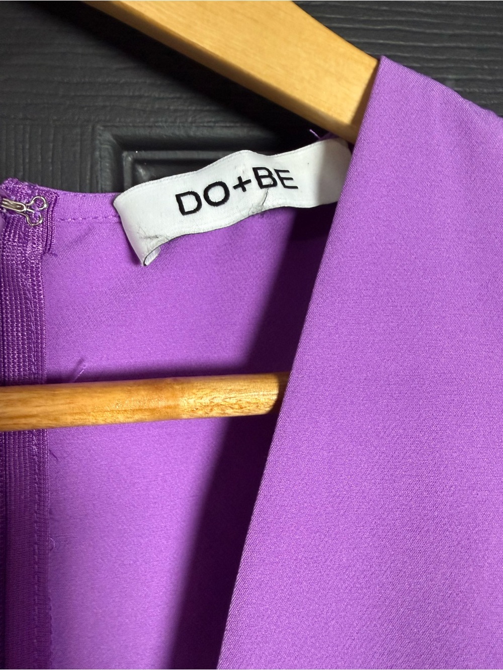 DO+BE Purple V-Neck Sleeveless Romper with Ruffle Hem - Picture 4 of 8